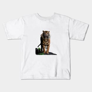 The Strolling Tiger Design Kids T-Shirt